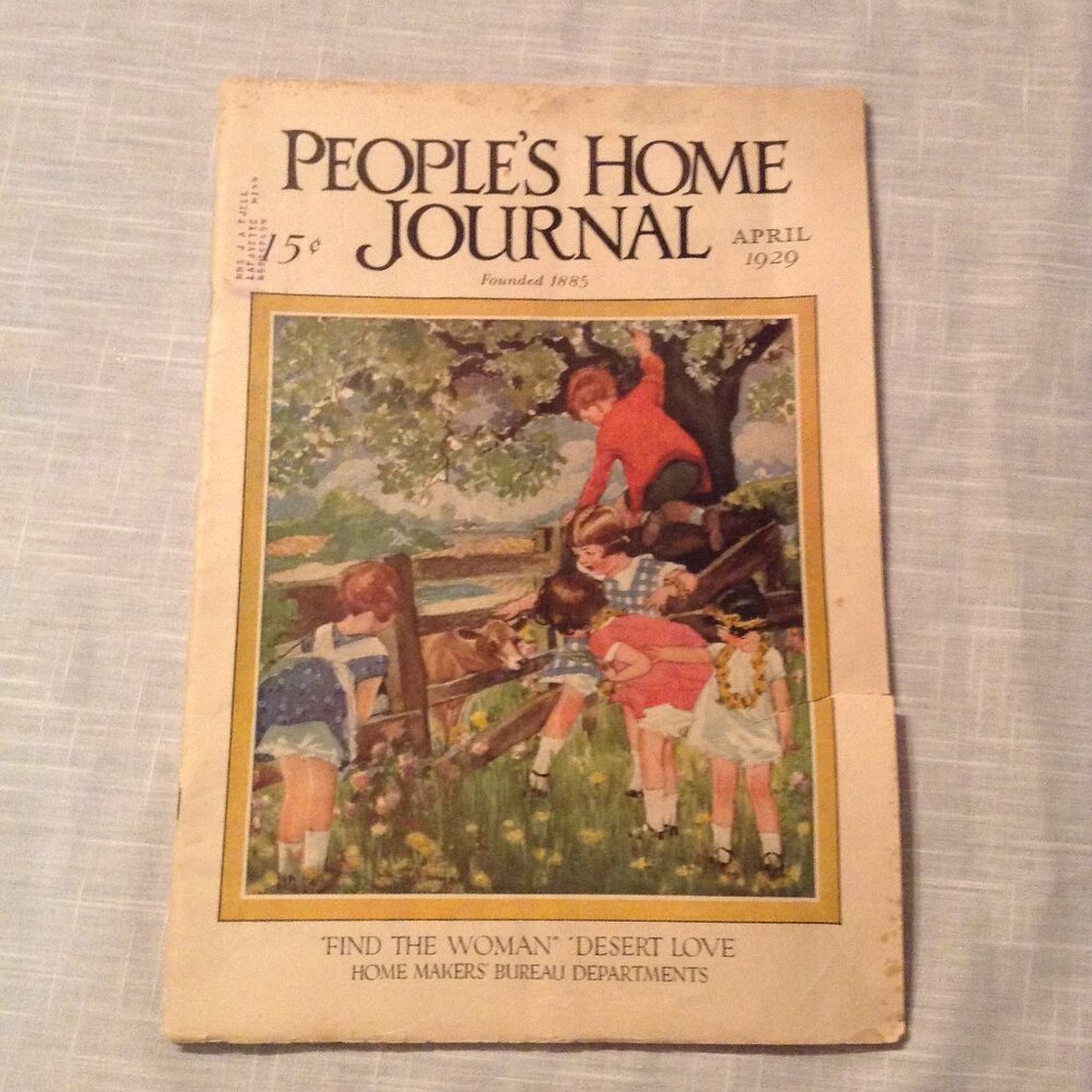 ORIGINAL People's Home Journal, April 1929 1920s '20s Near-Antique Magazine
